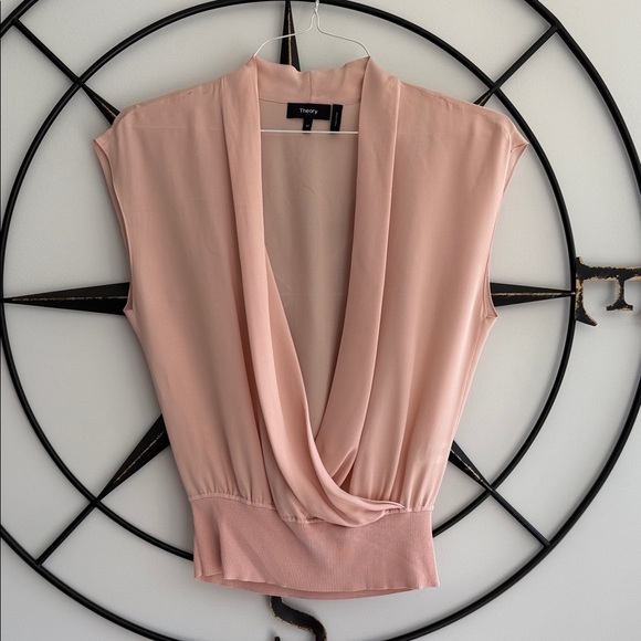 Theory Women's Blush Drape Blouse - Picture 1 of 7